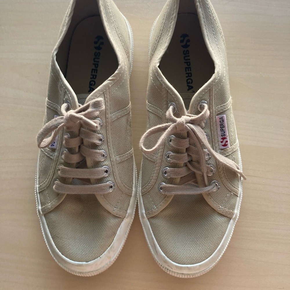 Superga Light Beige Canvas Shoes